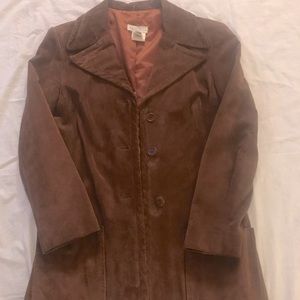 Brown Suede Women's Coat